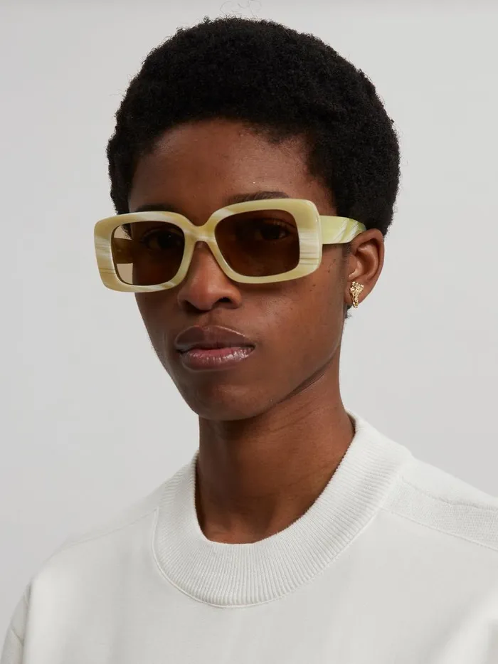 Sunglasses WomenMen Holzweiler Georg Frame Yellow Mix