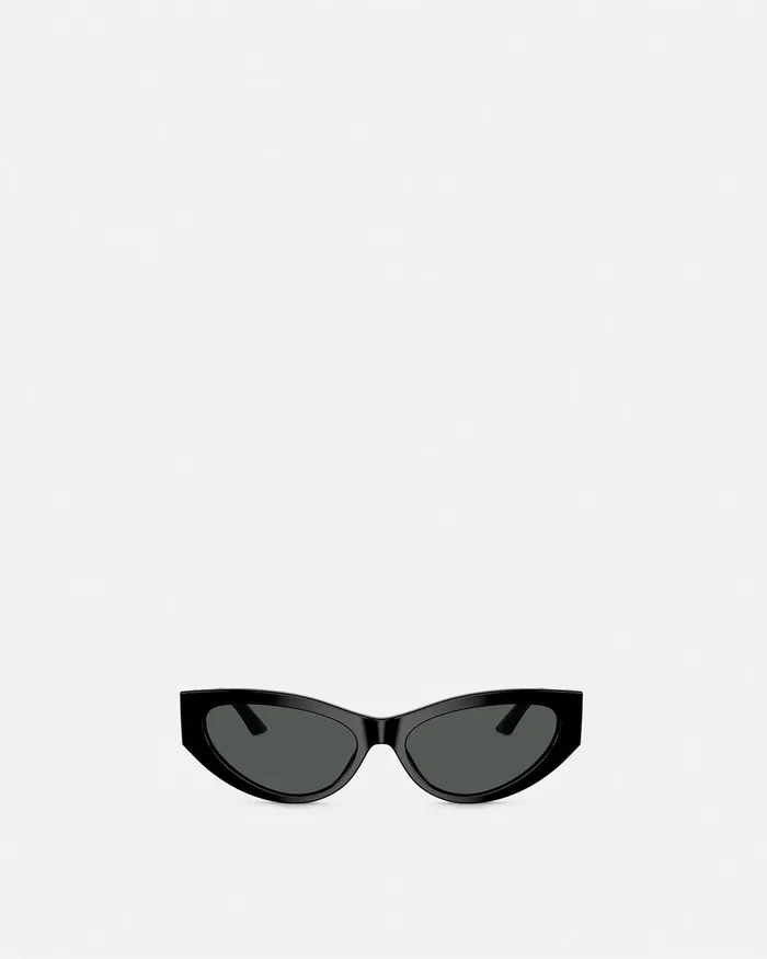 Sunglasses Women Versace Greca Strass CatEye Sunglasses Blackgold