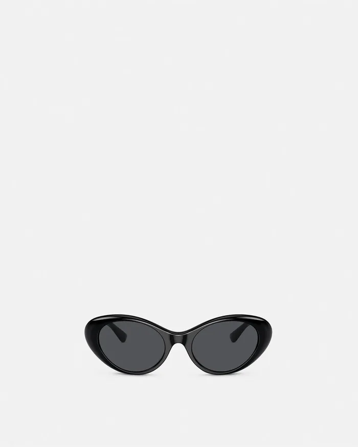 Sunglasses Women Versace La Medusa Oval Sunglasses Black
