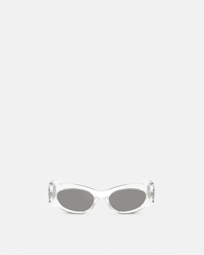 Sunglasses Women Versace Medusa Biggie CatEye Sunglasses Transparent