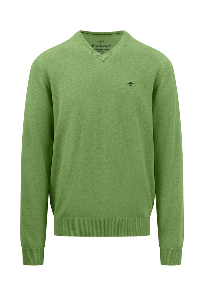 Sweater Men FYNCHHATTON Superfine Cotton VNeck Fine Knitting Sweater Papayadusty Lavenderpineapplesoft Greenmalagawavedusty Olive