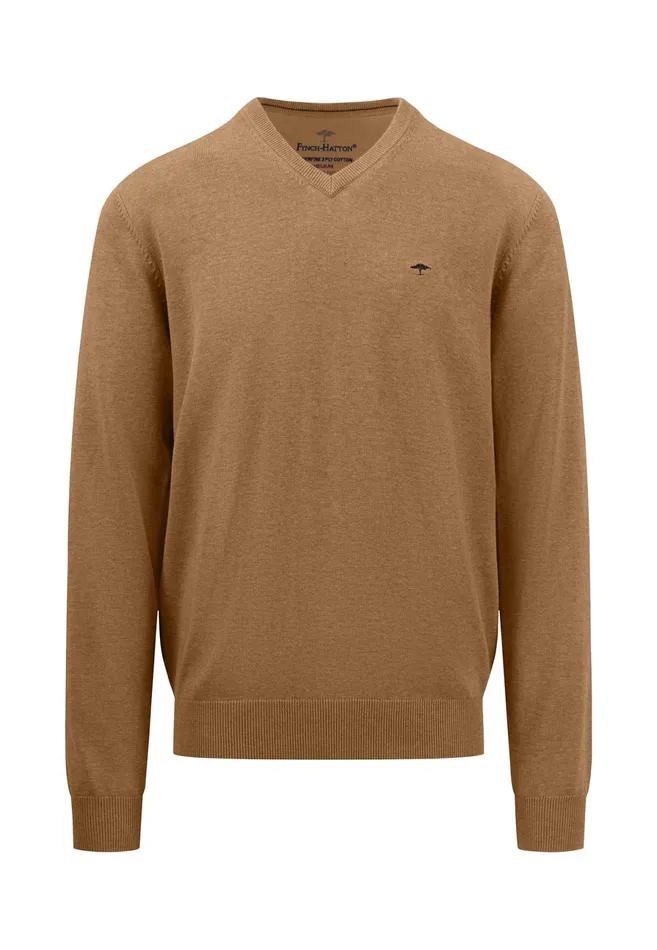 Sweater Men FYNCHHATTON Superfine Cotton VNeck Fine Knitting Sweater Papayadusty Lavenderpineapplesoft Greenmalagawavedusty Olive