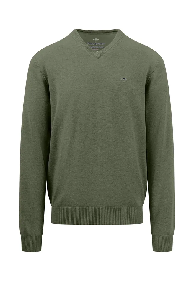 Sweater Men FYNCHHATTON Superfine Cotton VNeck Fine Knitting Sweater Papayadusty Lavenderpineapplesoft Greenmalagawavedusty Olive