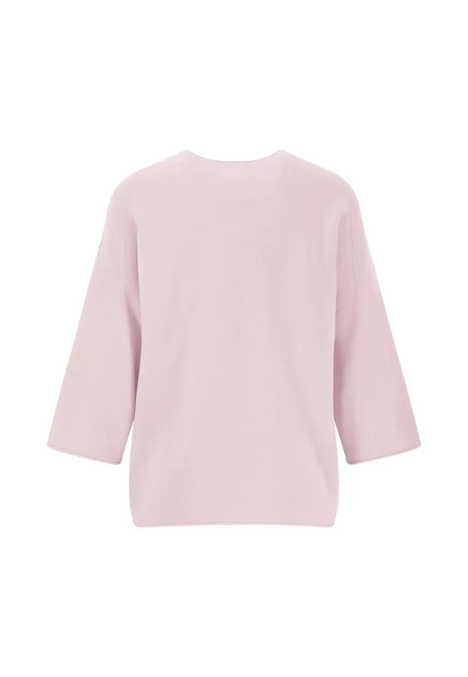 Sweater Women FYNCHHATTON Cotton Knitting Sweaters With Wide Sleeves Neon Papayamilkfresh Roselight Blue