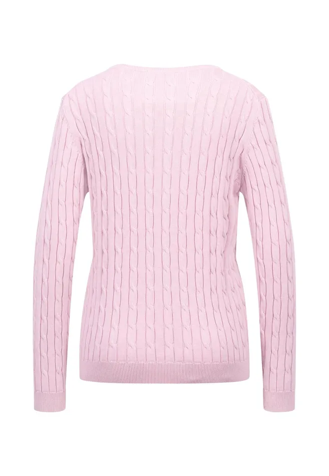 Sweater Women FYNCHHATTON Cotton Sweater With A Base Of The Zop Dusty Roseroyal Blue