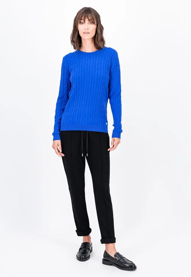 Sweater Women FYNCHHATTON Cotton Sweater With A Base Of The Zop Dusty Roseroyal Blue