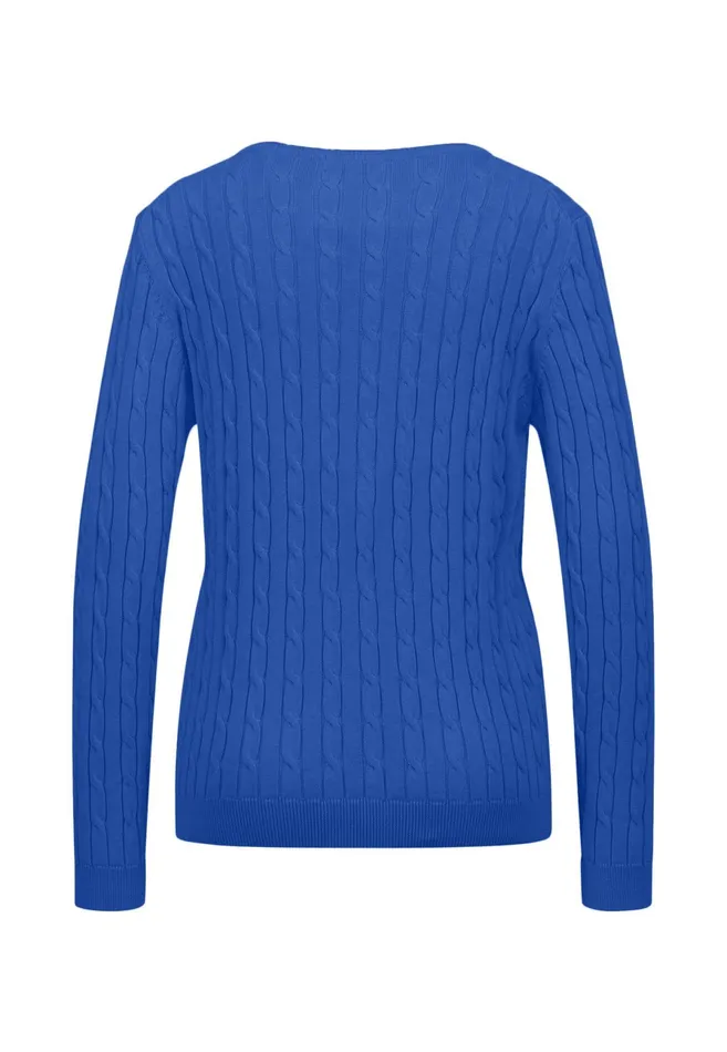 Sweater Women FYNCHHATTON Cotton Sweater With A Base Of The Zop Dusty Roseroyal Blue