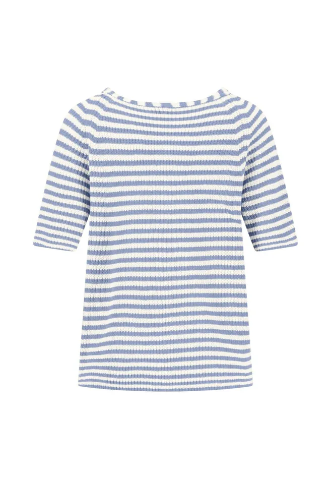 Sweater Women FYNCHHATTON Knitting Sweaters Made Of Linen Cotton Mix Summer Redsandlight Blue
