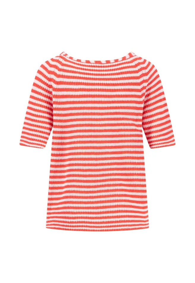 Sweater Women FYNCHHATTON Knitting Sweaters Made Of Linen Cotton Mix Summer Redsandlight Blue