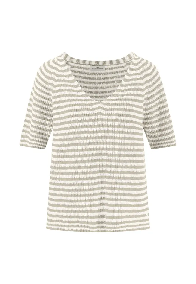 Sweater Women FYNCHHATTON Knitting Sweaters Made Of Linen Cotton Mix Summer Redsandlight Blue
