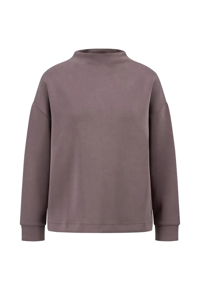 Sweater Women FYNCHHATTON Viscose Sweater With Stand up Collar Gray Taupeblack Sweater Women FYNCHHATTON Viscose Sweater With Stand up Collar Gray Taupeblack