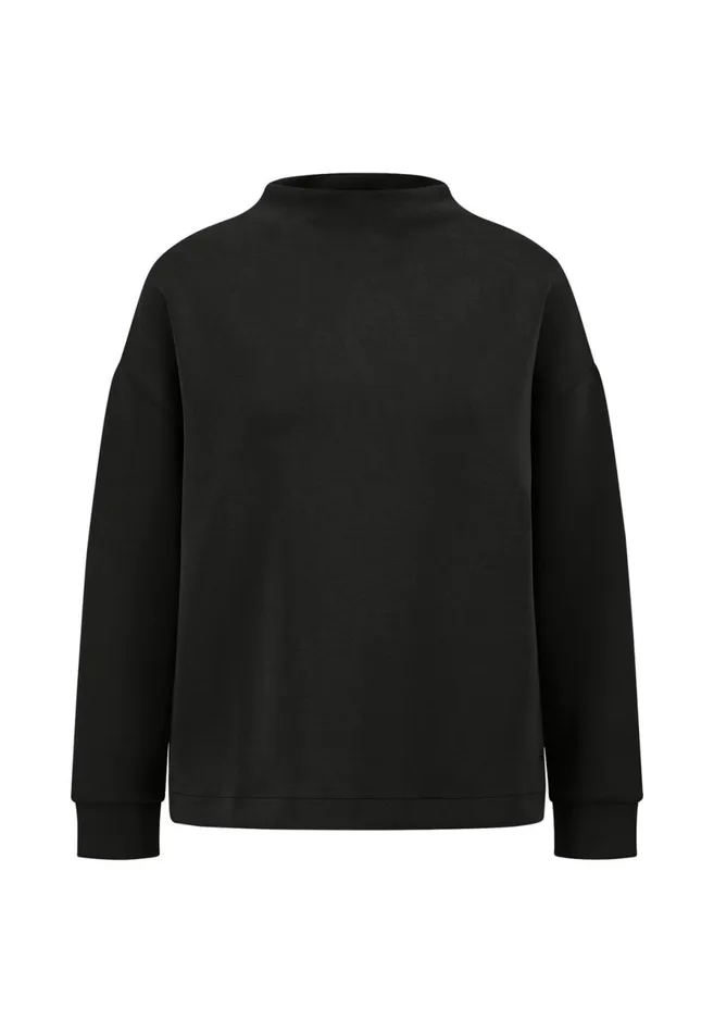 Sweater Women FYNCHHATTON Viscose Sweater With Stand up Collar Gray Taupeblack