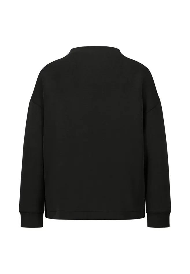 Sweater Women FYNCHHATTON Viscose Sweater With Stand up Collar Gray Taupeblack