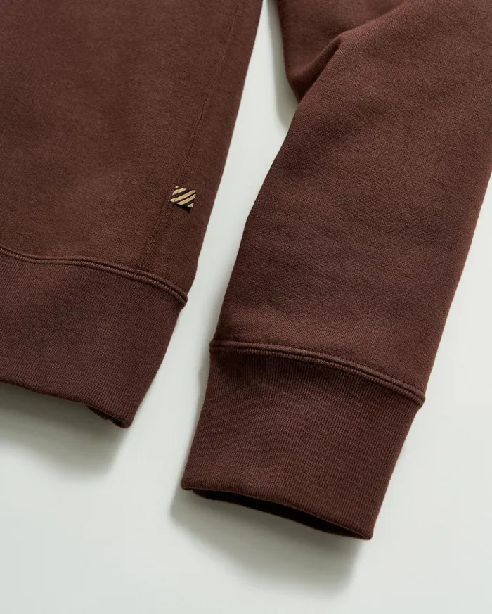 Sweaters and Sweatshirts Men Billy Reid Muscle Shoals Sound Crew Dark Brown
