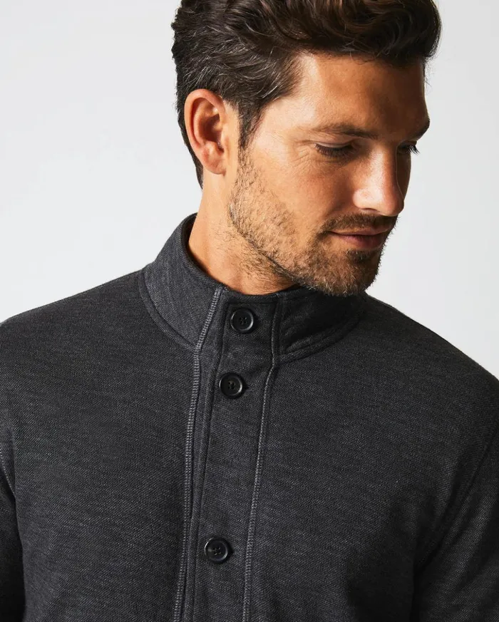 Sweaters and Sweatshirts Men Billy Reid Slub Cotton Cardigan Black