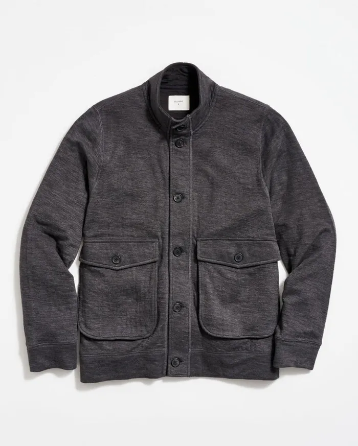 Sweaters and Sweatshirts Men Billy Reid Slub Cotton Cardigan Black