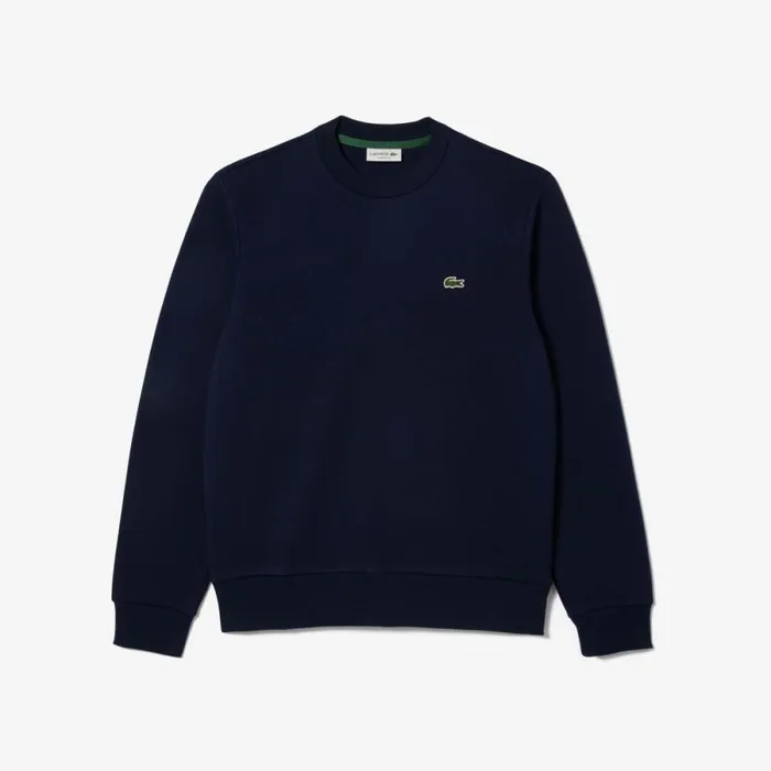 Sweaters and Sweatshirts Men Lacoste Men039s Brushed Fleece Sweatshirt Navy Blue 166