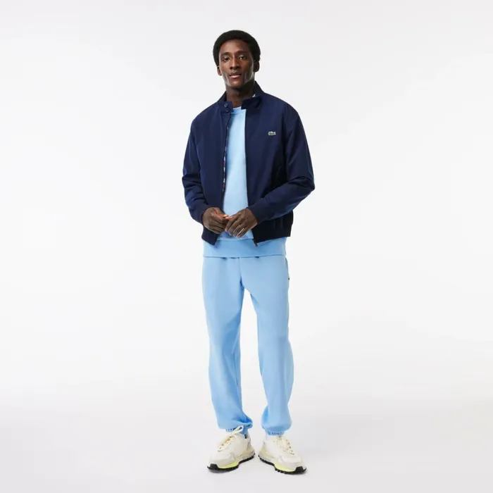 Sweaters and Sweatshirts Men Lacoste Men039s Brushed Fleece Sweatshirt Pastel Blue Hbp