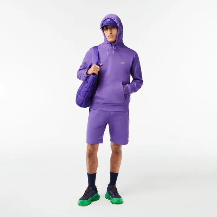 Sweaters and Sweatshirts Men Lacoste Men039s Classic Fit Cotton Blend Hoodie Purple Sgi