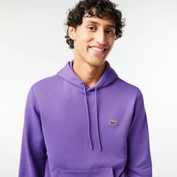 Sweaters and Sweatshirts Men Lacoste Men039s Classic Fit Cotton Blend Hoodie Purple Sgi