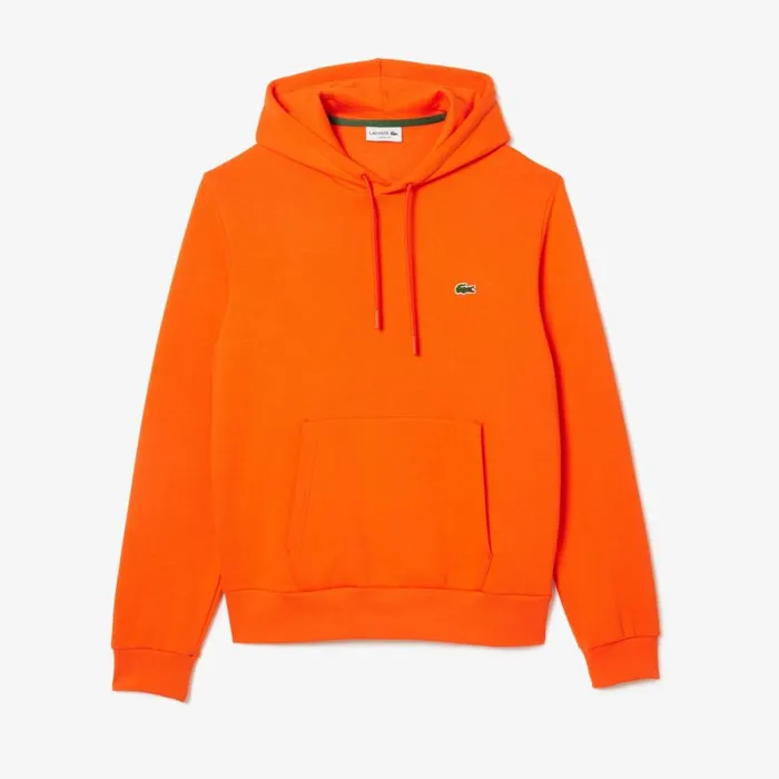 Sweaters and Sweatshirts Men Lacoste Men039s Classic Fit Cotton Blend Hoodie Sunrise Orange Sji