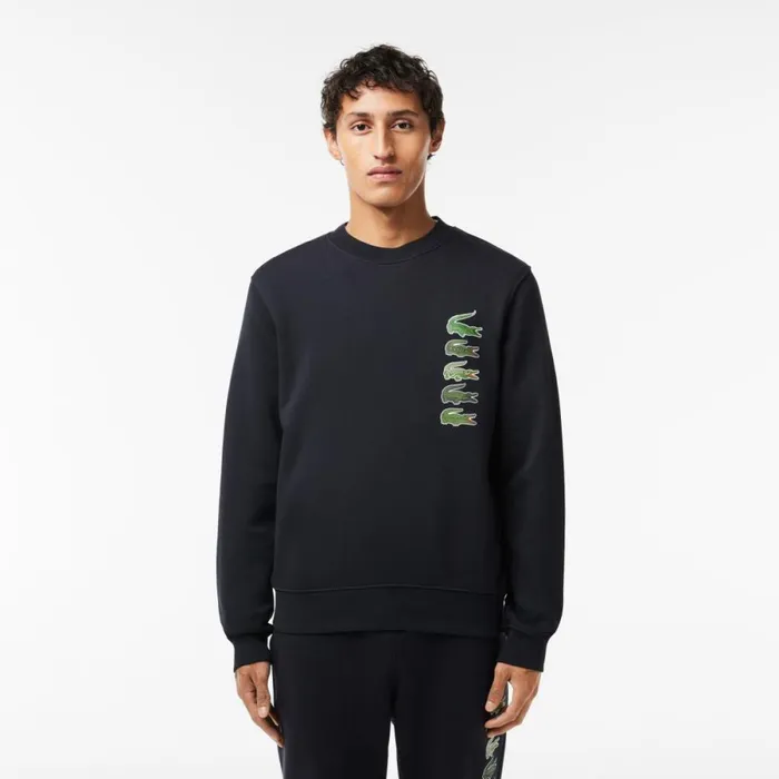 Sweaters and Sweatshirts Men Lacoste Men039s Classic Fit Croc Print Sweatshirt Abysm Blue Hde Sweaters and Sweatshirts Men Lacoste Men039s Classic Fit Croc Print Sweatshirt Abysm Blue Hde