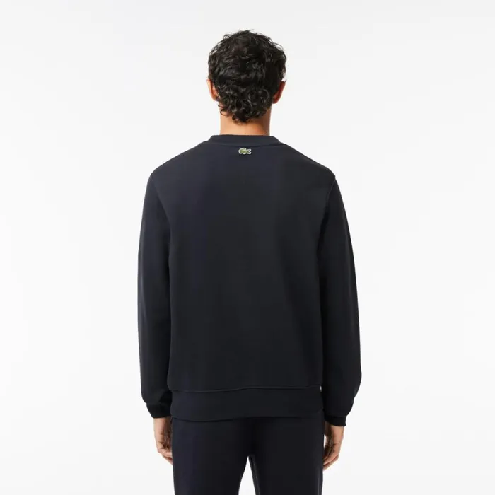 Sweaters and Sweatshirts Men Lacoste Men039s Classic Fit Croc Print Sweatshirt Abysm Blue Hde