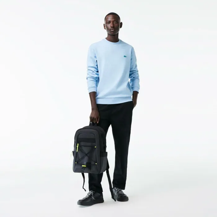 Sweaters and Sweatshirts Men Lacoste Men039s Classic Fit Speckled Print Fleece Sweatshirt Turquoise 733