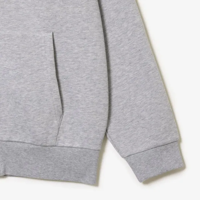 Sweaters and Sweatshirts Men Lacoste Men039s Fleece ZipUp Hoodie Grey Chine Cca