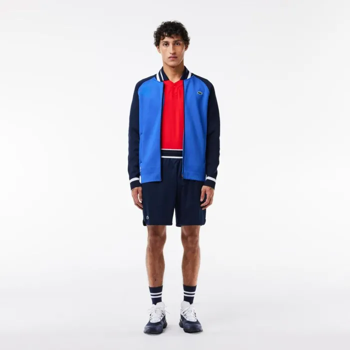 Sweaters and Sweatshirts Men Lacoste Men039s Lacoste X Daniil Medvedev UltraDry Tennis Jacket Blue Navy Blue Iuu