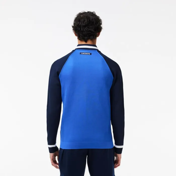 Sweaters and Sweatshirts Men Lacoste Men039s Lacoste X Daniil Medvedev UltraDry Tennis Jacket Blue Navy Blue Iuu