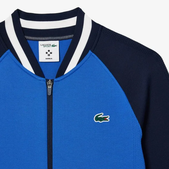 Sweaters and Sweatshirts Men Lacoste Men039s Lacoste X Daniil Medvedev UltraDry Tennis Jacket Blue Navy Blue Iuu