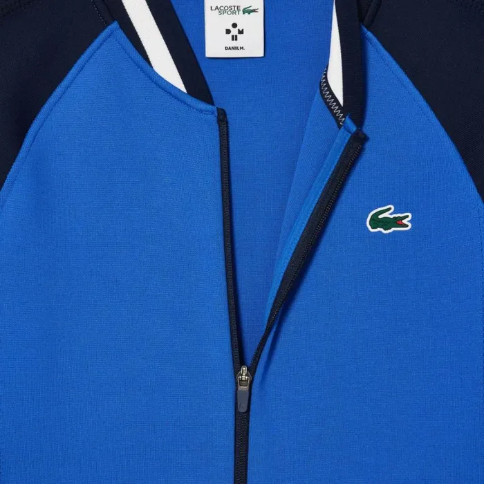 Sweaters and Sweatshirts Men Lacoste Men039s Lacoste X Daniil Medvedev UltraDry Tennis Jacket Blue Navy Blue Iuu