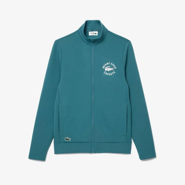 Sweaters and Sweatshirts Men Lacoste Men039s Miami Open Edition Tennis Sweatshirt Hydro Blue Iy4