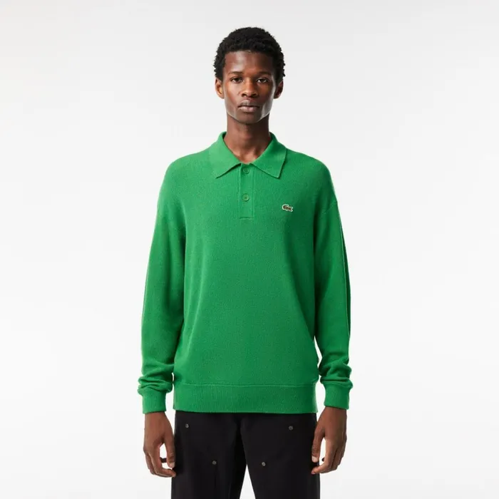Sweaters and Sweatshirts Men Lacoste Men039s Relaxed Fit Polo Collar Wool Sweater Green Siw Sweaters and Sweatshirts Men Lacoste Men039s Relaxed Fit Polo Collar Wool Sweater Green Siw