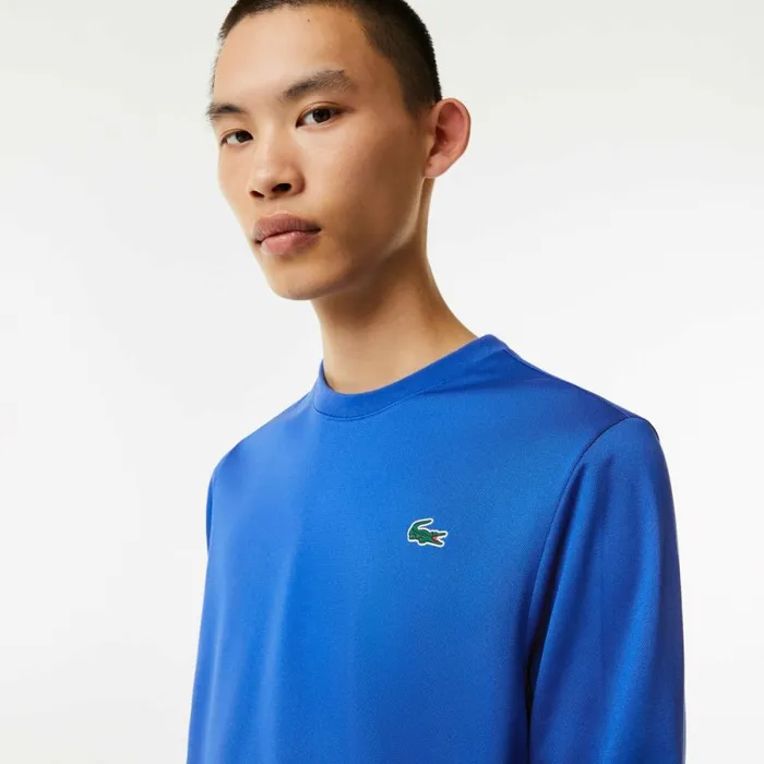 Sweaters and Sweatshirts Men Lacoste Men039s SPORT Printed Tennis Sweatshirt Blue K1q
