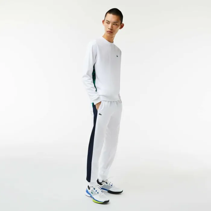 Sweaters and Sweatshirts Men Lacoste Men039s SPORT Printed Tennis Sweatshirt White 001