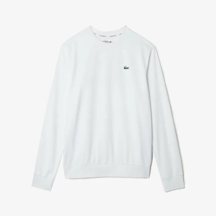 Sweaters and Sweatshirts Men Lacoste Men039s SPORT Printed Tennis Sweatshirt White 001