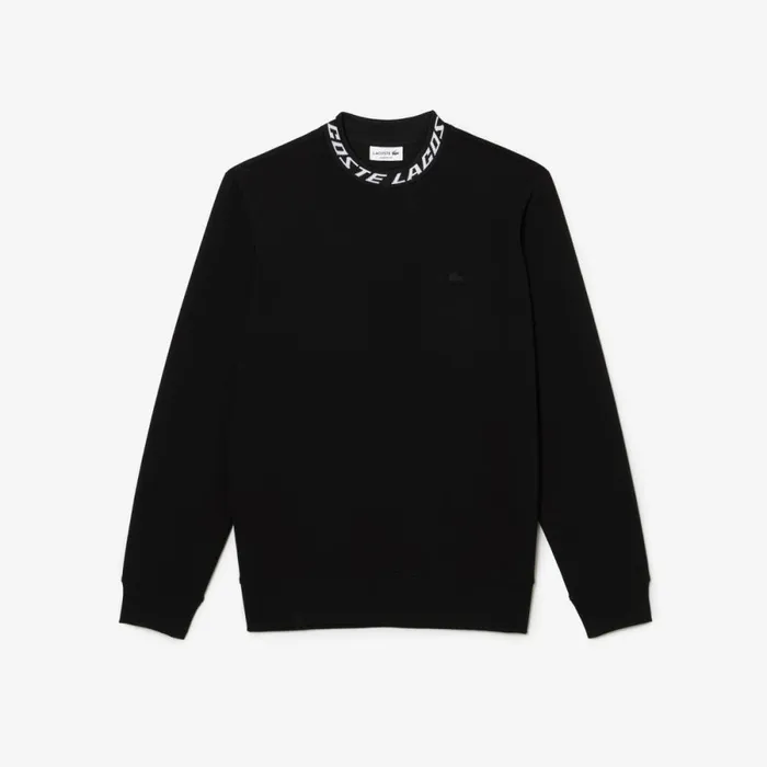 Sweaters and Sweatshirts Men Lacoste Mens Logo Collar Sweatshirt Black 031