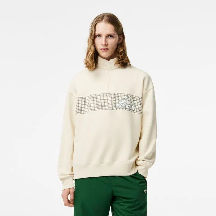 Sweaters and Sweatshirts Men Lacoste Mens Loose Fit Organic Cotton Half Zip Sweatshirt Cream Xfj Sweaters and Sweatshirts Men Lacoste Mens Loose Fit Organic Cotton Half Zip Sweatshirt Cream Xfj