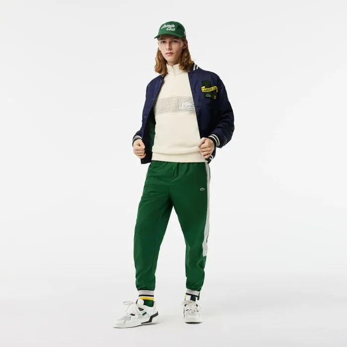 Sweaters and Sweatshirts Men Lacoste Mens Loose Fit Organic Cotton Half Zip Sweatshirt Cream Xfj