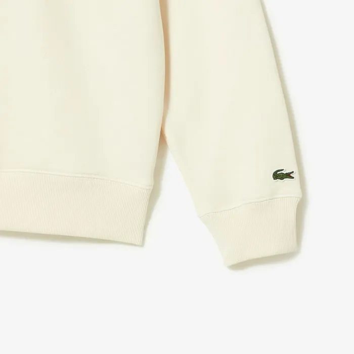 Sweaters and Sweatshirts Men Lacoste Mens Loose Fit Organic Cotton Half Zip Sweatshirt Cream Xfj