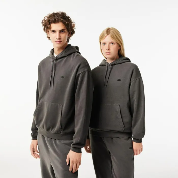 Sweaters and Sweatshirts MenWomen Lacoste Unisex Loose Fit Cotton Fleece Hoodie Grey S0i Sweaters and Sweatshirts MenWomen Lacoste Unisex Loose Fit Cotton Fleece Hoodie Grey S0i