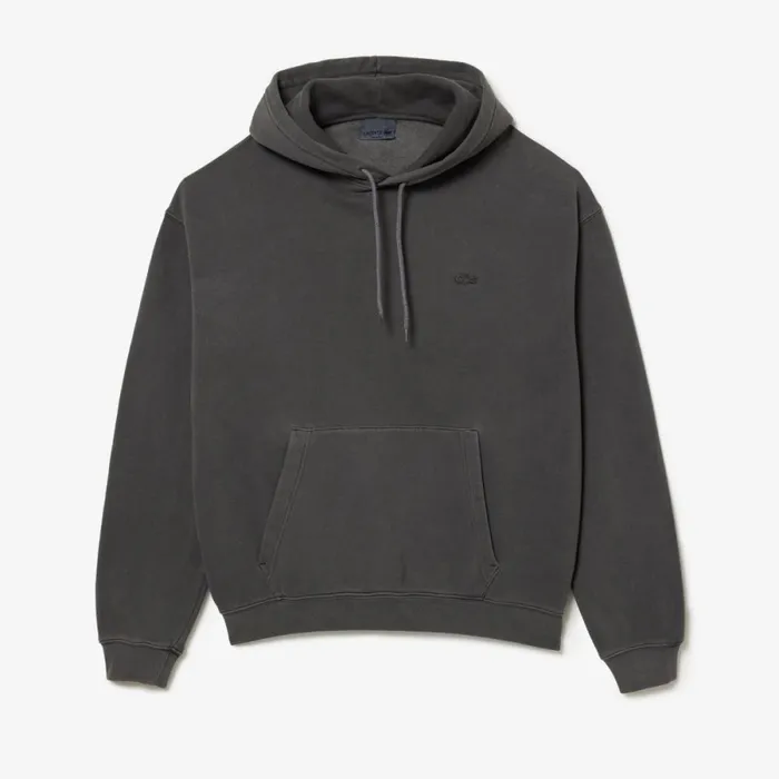 Sweaters and Sweatshirts MenWomen Lacoste Unisex Loose Fit Cotton Fleece Hoodie Grey S0i