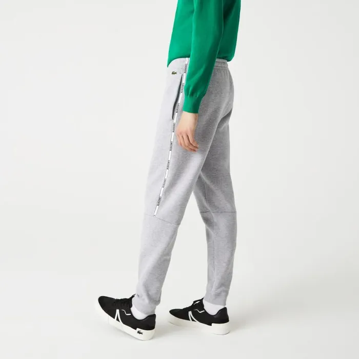 Sweatpants and Trousers Men Lacoste Men039s Branded Bands Skinny Fleece Sweatpants Grey Chine Cca