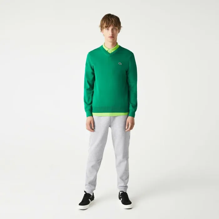 Sweatpants and Trousers Men Lacoste Men039s Branded Bands Skinny Fleece Sweatpants Grey Chine Cca