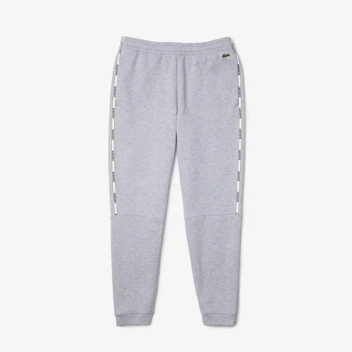 Sweatpants and Trousers Men Lacoste Men039s Branded Bands Skinny Fleece Sweatpants Grey Chine Cca