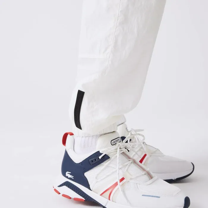Sweatpants and Trousers Men Lacoste Men039s Patchwork WaterRepellent Joggers White B5l
