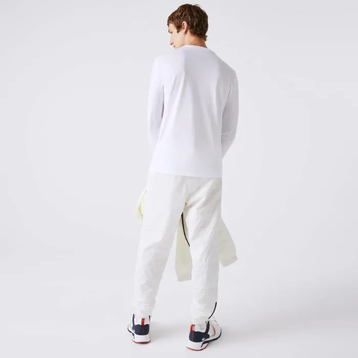 Sweatpants and Trousers Men Lacoste Men039s Patchwork WaterRepellent Joggers White B5l