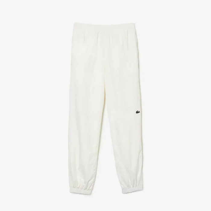 Sweatpants and Trousers Men Lacoste Men039s Patchwork WaterRepellent Joggers White B5l